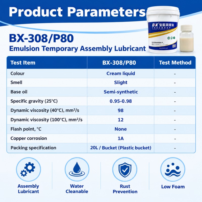 BX 308 P80 Emulsion Temporary Assembly Lubricant